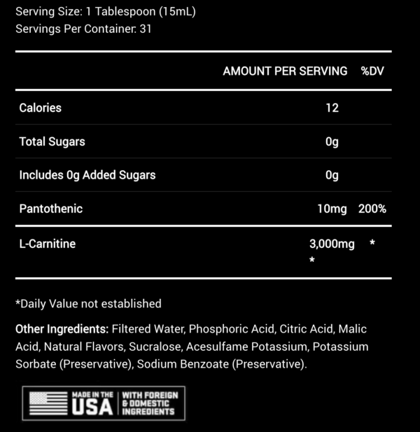 L-CARNITINE 3000 BERRY PROSUPPS 473 ML - Imagen 3